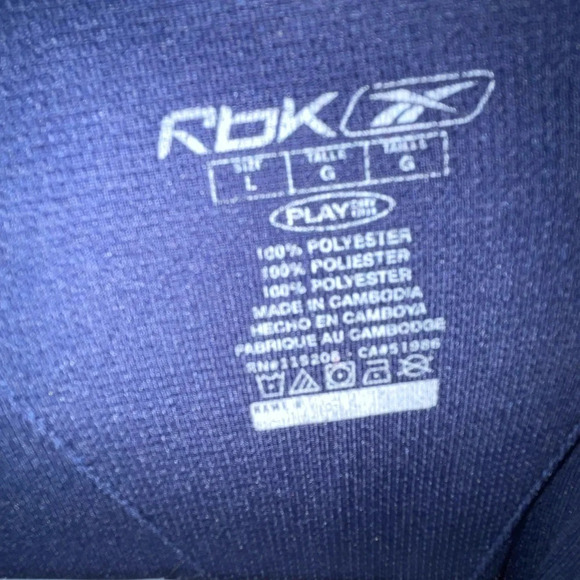 Tennessee Titans Polo NFL Men Large Blue White Short Sleeve Embroidered Reebok - Picture 6 of 7